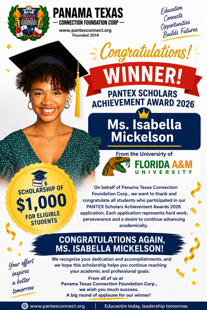 Pantex Scholarship winner 2026
